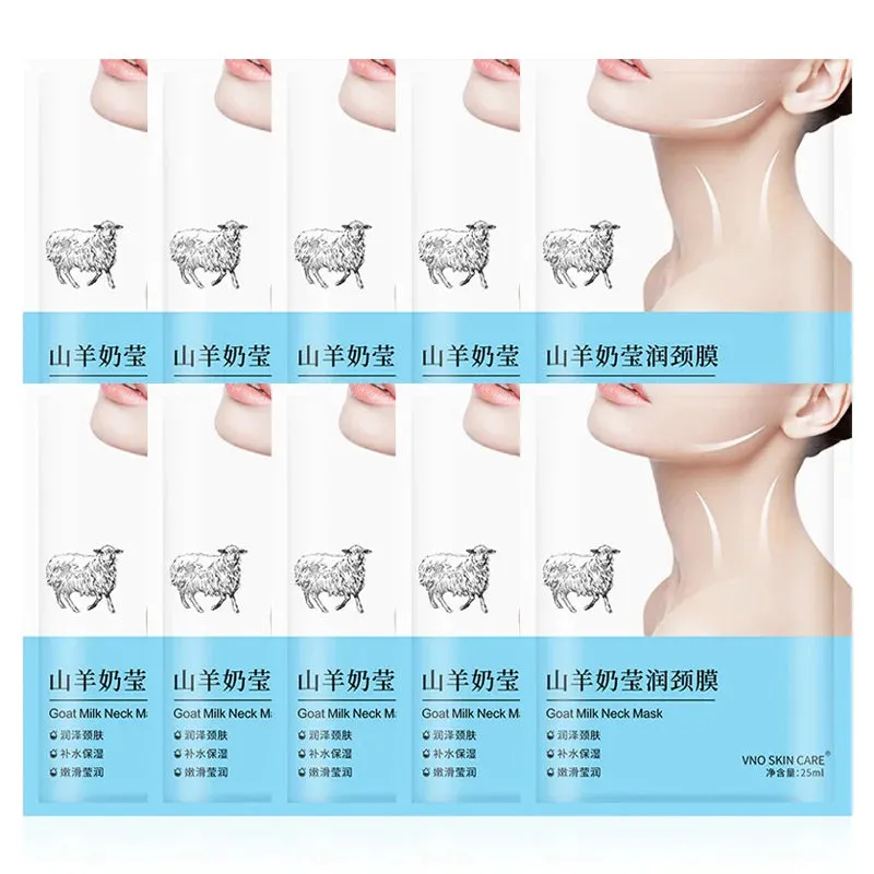 10 Piece Goat Milk Neck Masks Collagen Firming & Hydrating