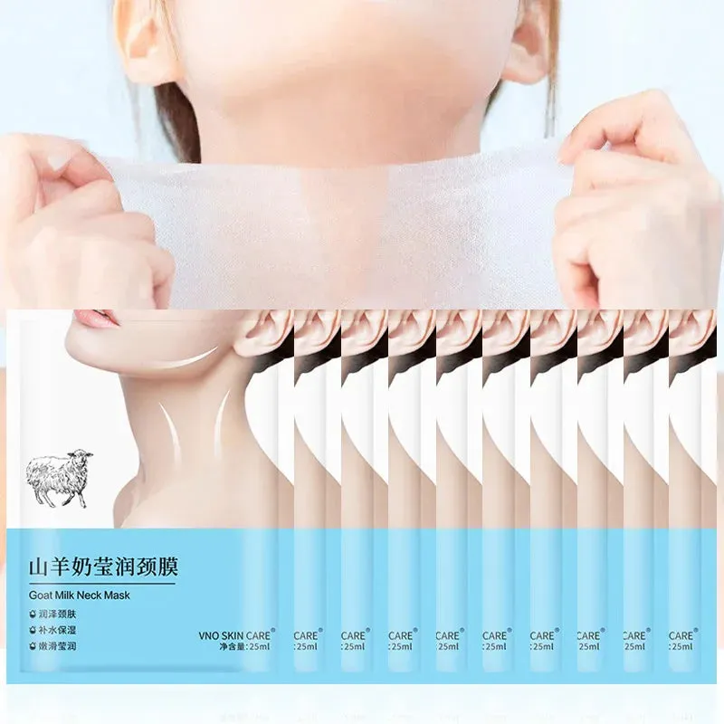 10 Piece Goat Milk Neck Masks Collagen Firming & Hydrating