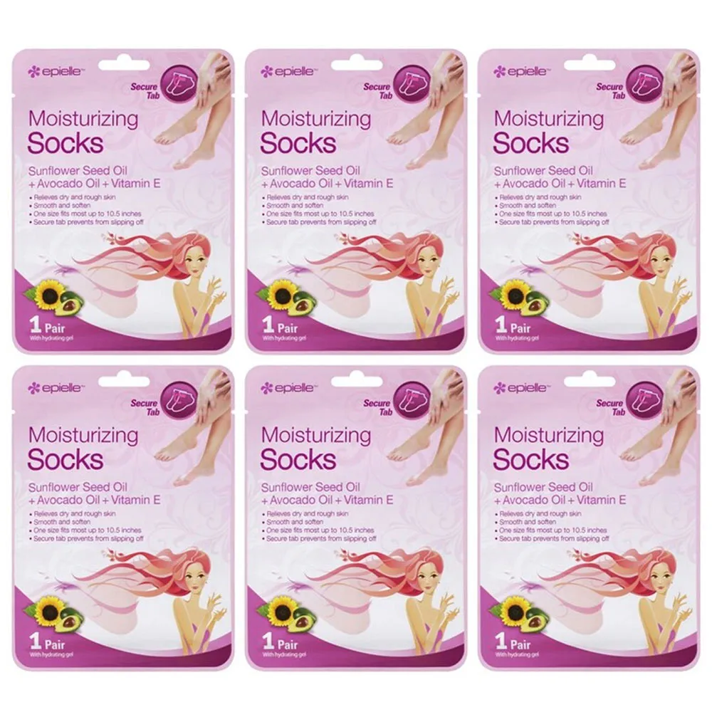 6 Pairs Moisturizing Socks Foot Spa Home Treatment Avocado Skin Dry Feet Callus