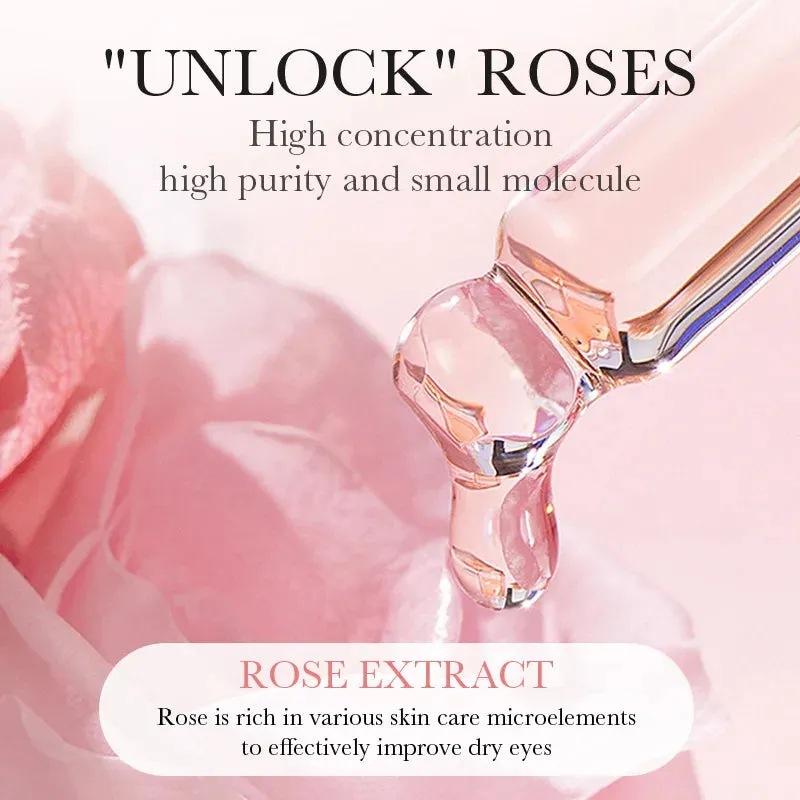 60 Piece Bioaqua Rose Hyaluronic Acid Eye Mask Anti Dark Circles & Bags Moisturizing & Anti Aging Patches For Eyes