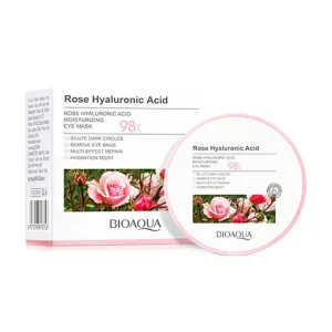60 Piece Bioaqua Rose Hyaluronic Acid Eye Mask Anti Dark Circles & Bags Moisturizing & Anti Aging Patches For Eyes