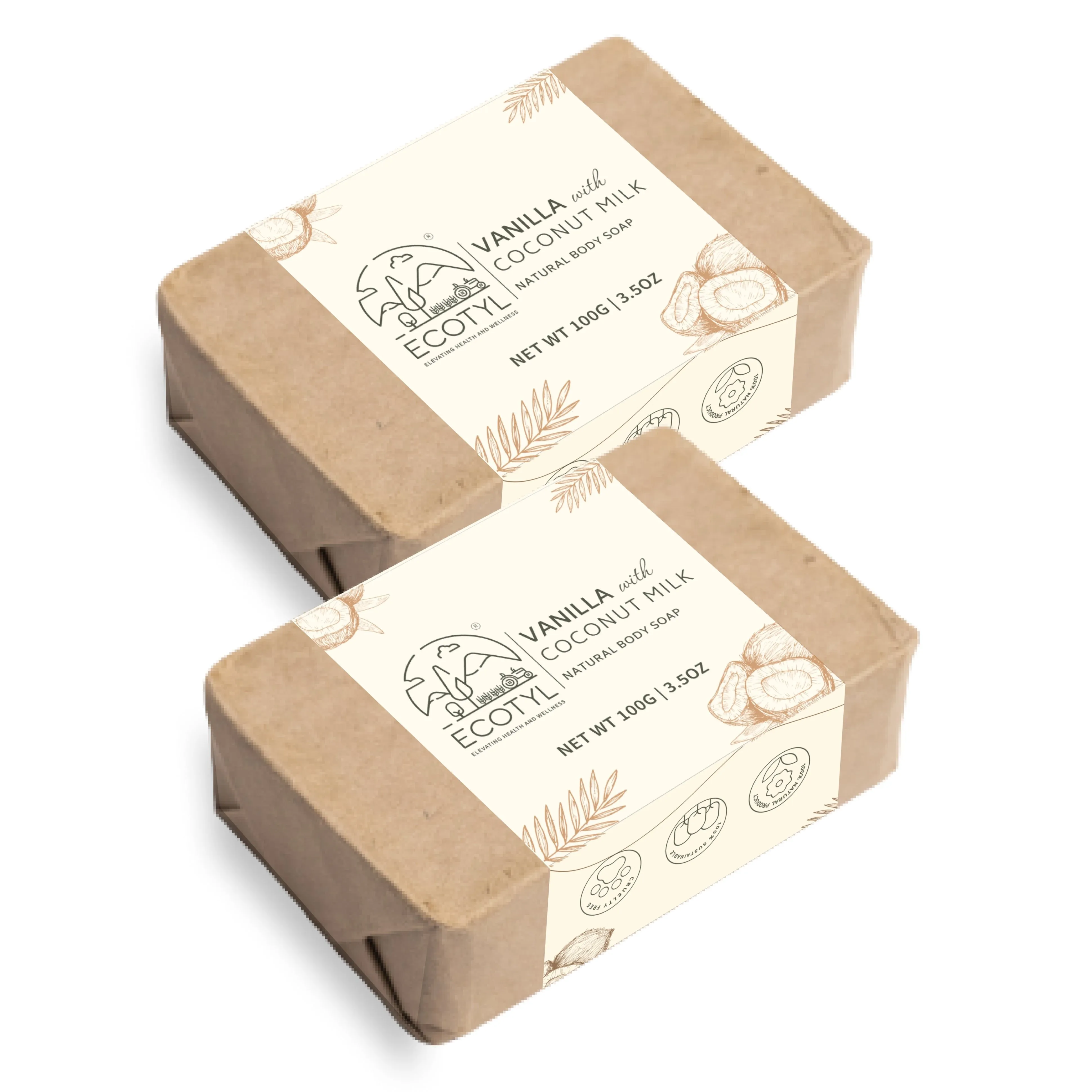 Coconut Milk Soap with Vanilla Set of 2
