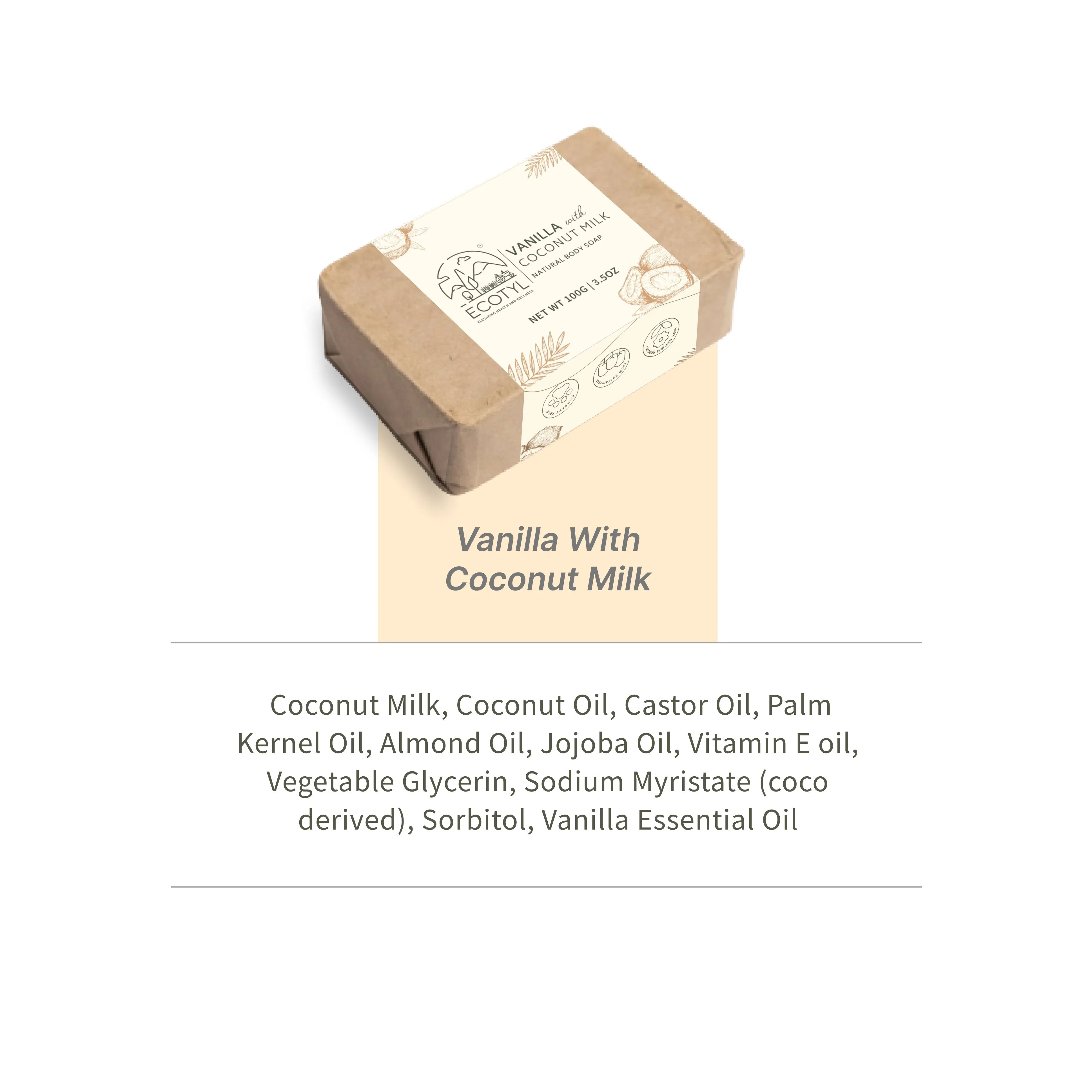 Coconut Milk Soap with Vanilla Set of 2