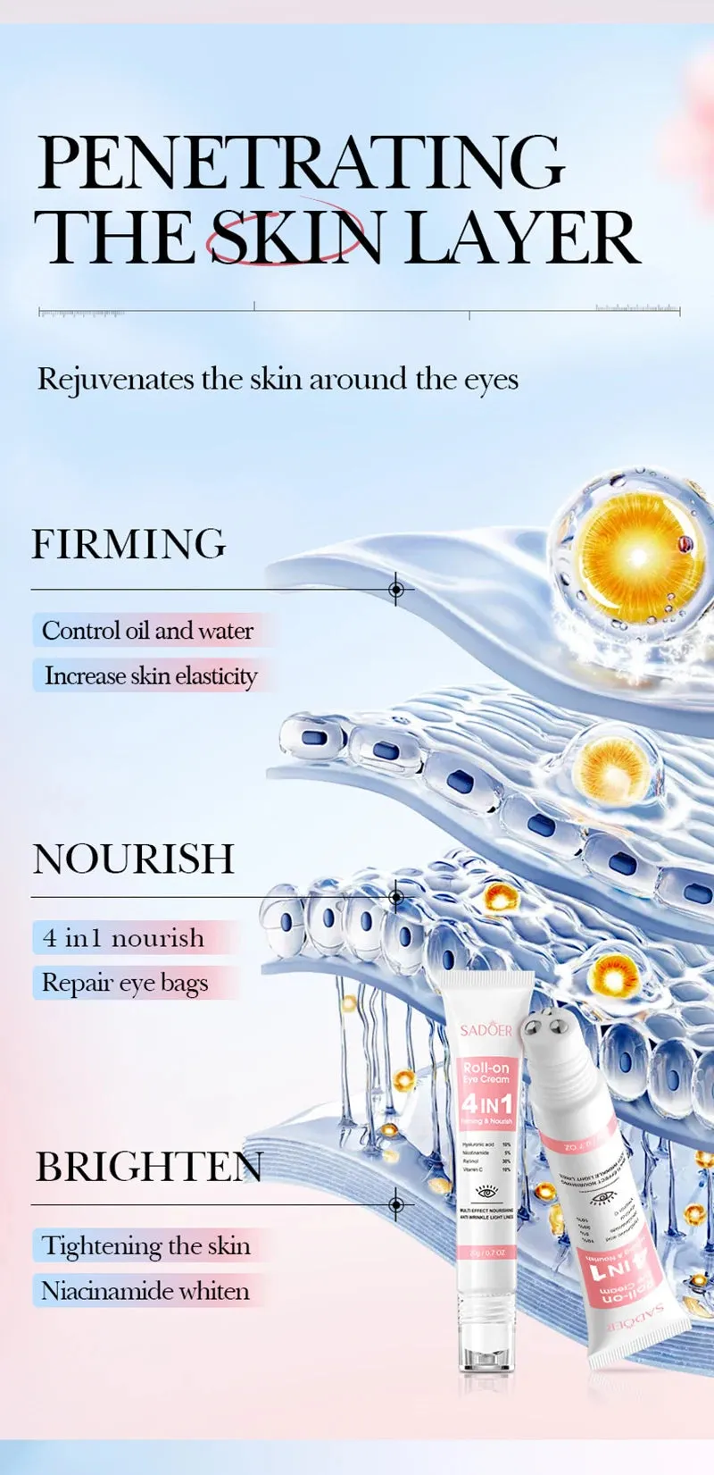 Eye Cream Instant Get Rid Of Puffy Eye Collagen Anti-wrinkle Fade Fine Lines Firm Skin Anti Dark Circle Brighten Eye Care Makeup