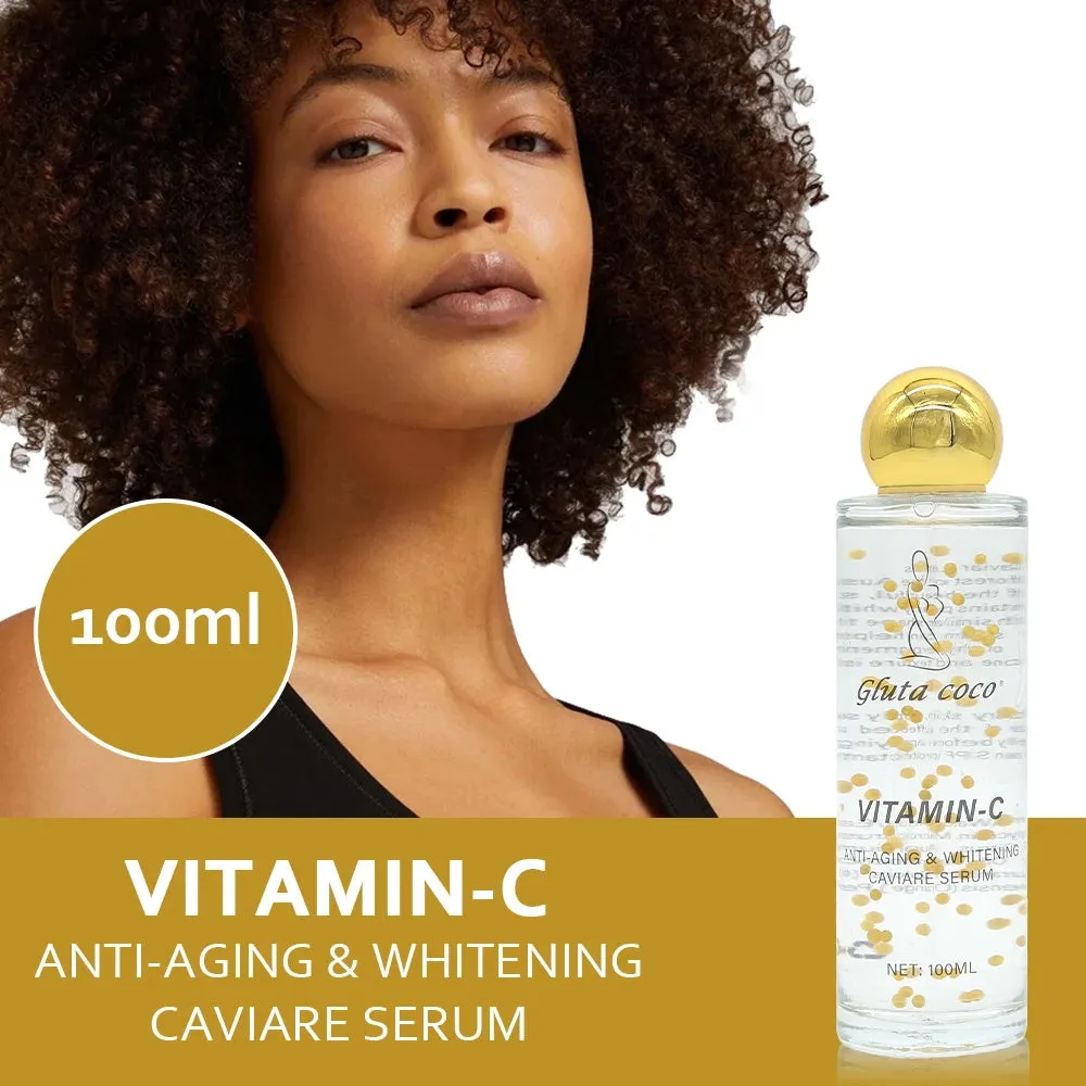 Natural Organic 24K Gold Serum – Whitening, Anti-Aging & Pigmentation Removal with Vitamin C & Collagen.