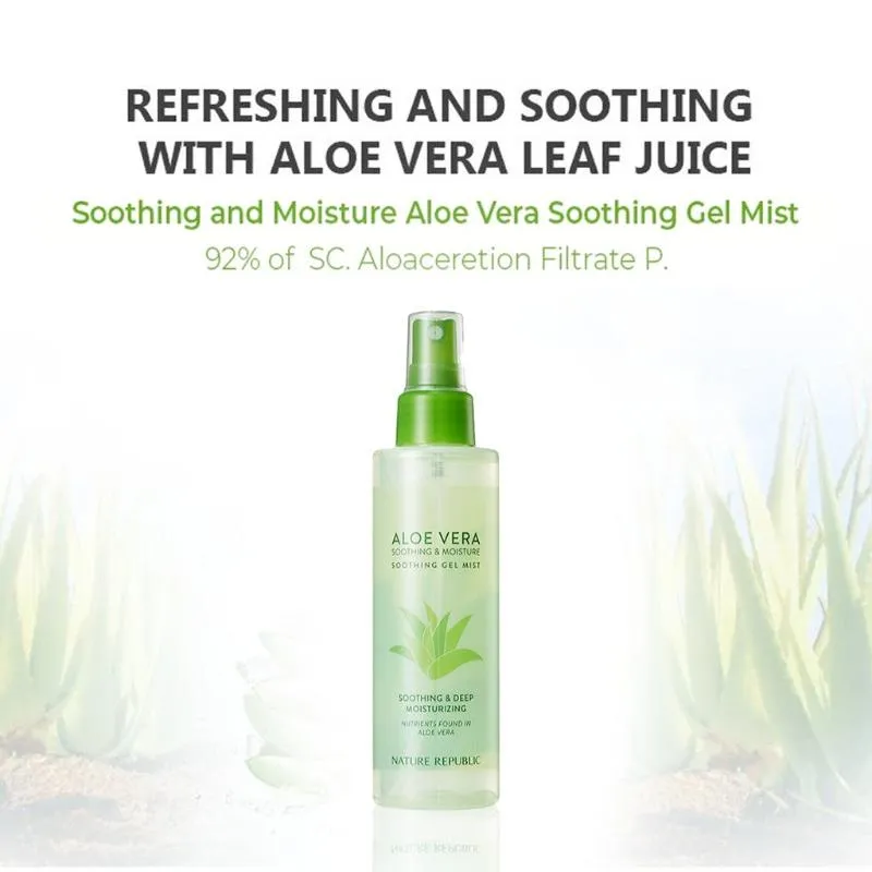 NATURE REPUBLIC 92% Aloe Vera Soothing Gel Mist 150ml, 1pc
