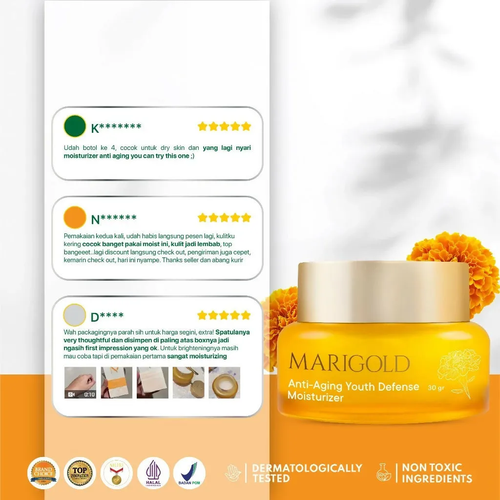 NPURE Marigold Anti-Aging Youth Defense Moisturizer/ Aging Cream / Flek Hitam / Pelembap Awet Muda
