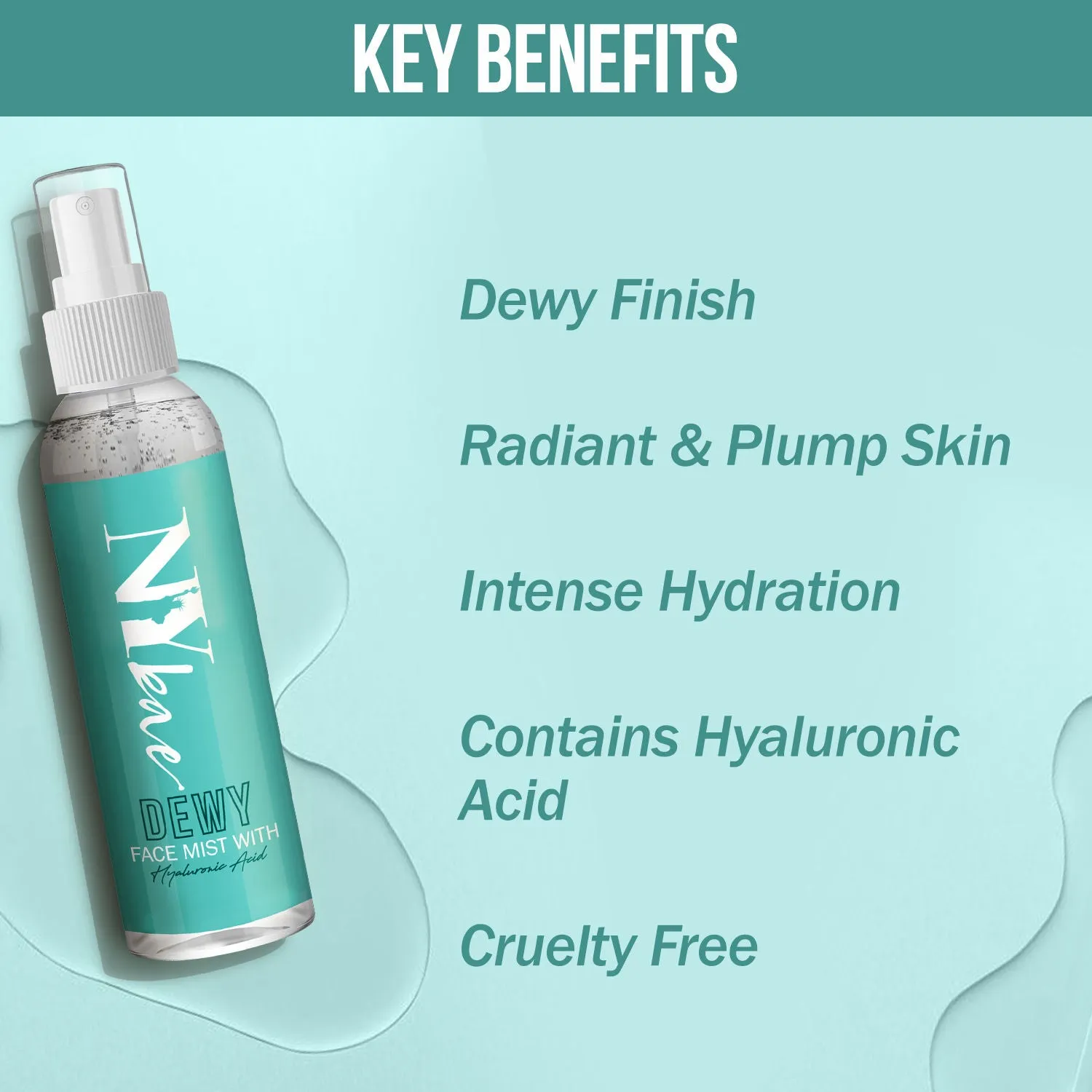NY Bae Dewy Face Mist With Hyaluronic Acid | Radiant Skin | Hydrating (110 ml)