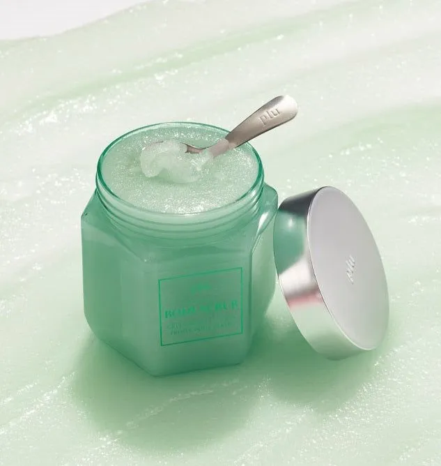 Plu Perfumed Fruity Body Scrub Green Mong Cotton 500g