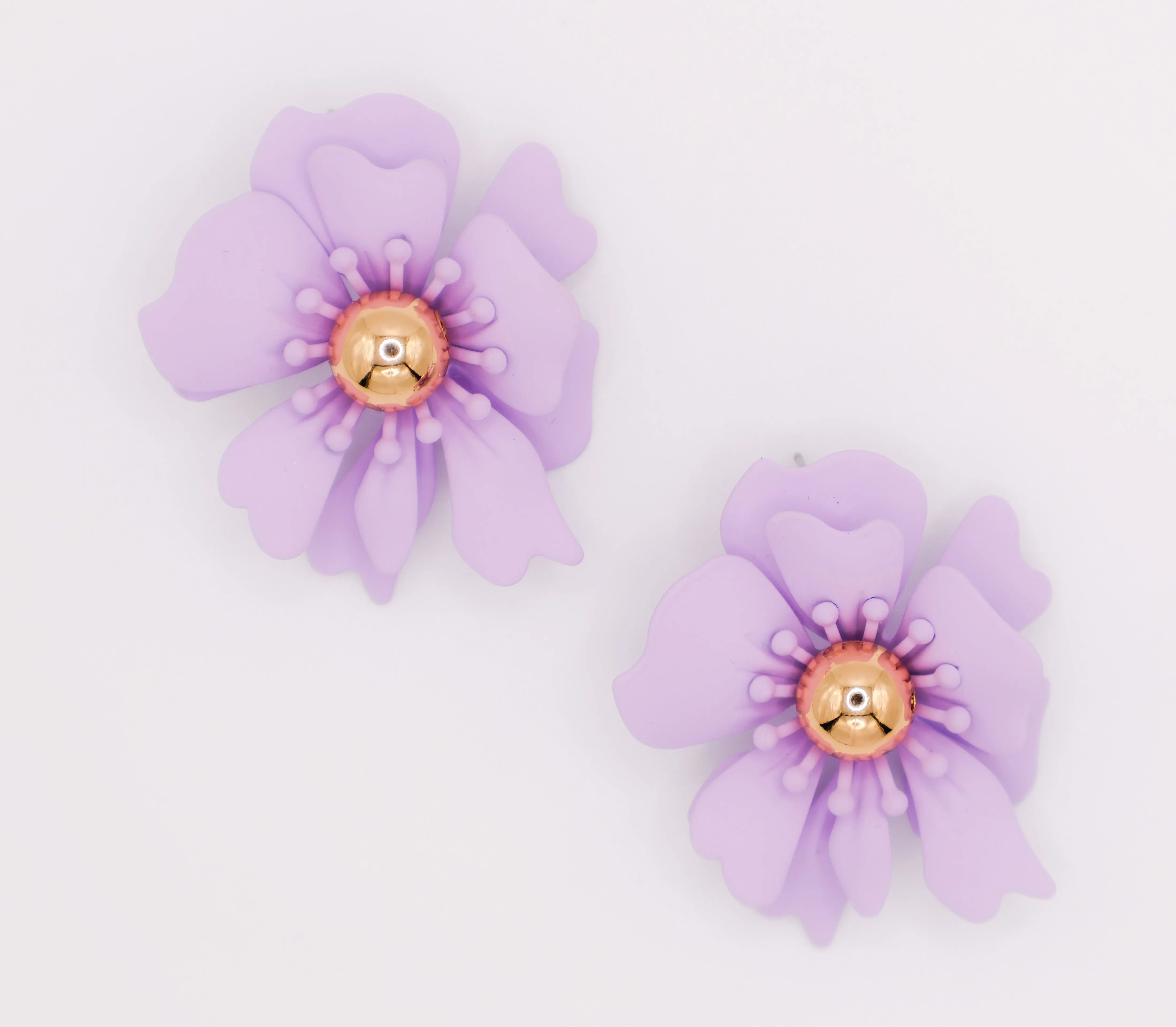 Purple Petal Glisten Earrings