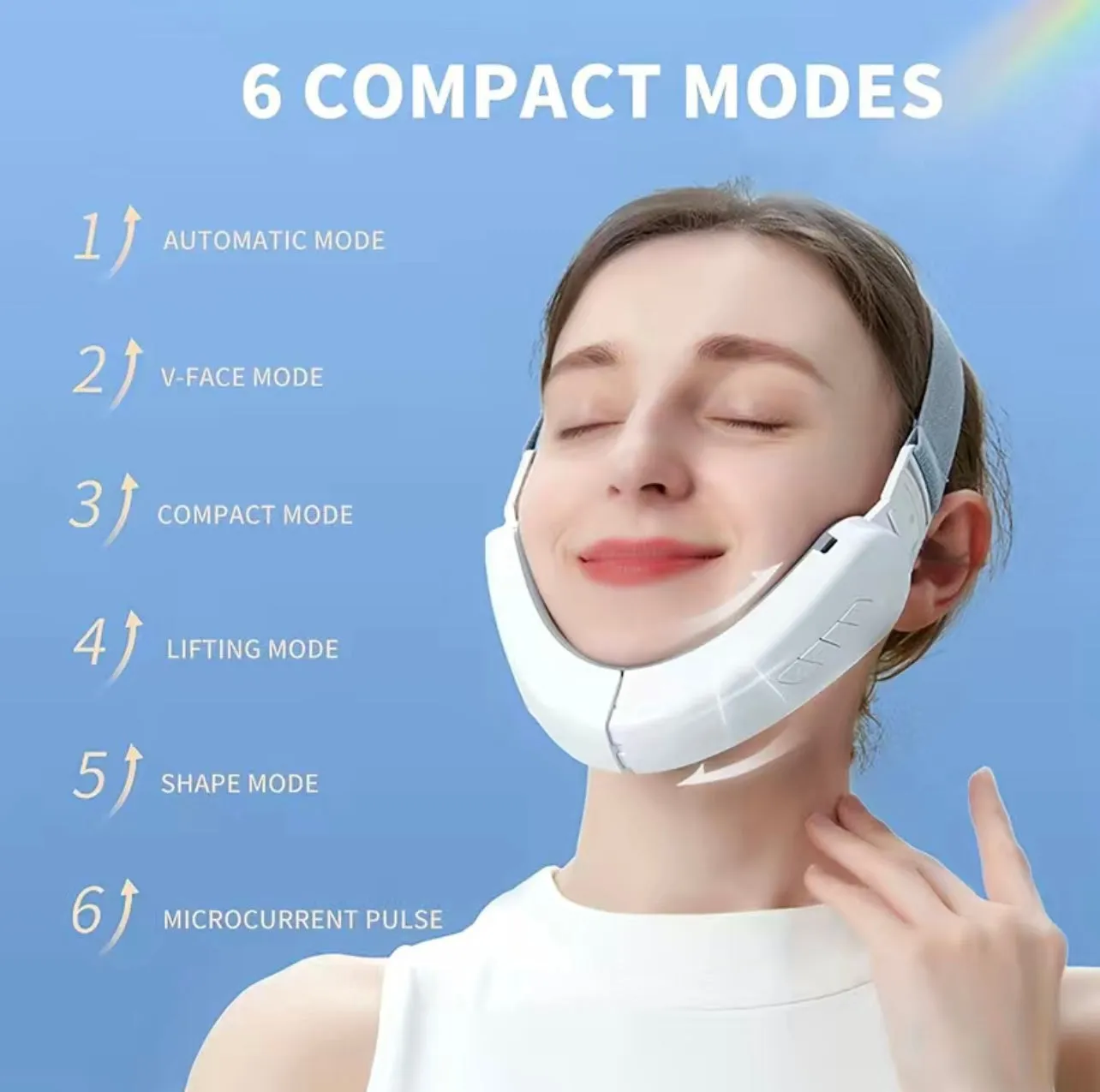 Salon Quality At-Home Radio Frequency Micro Current Double Chin Correction Device
