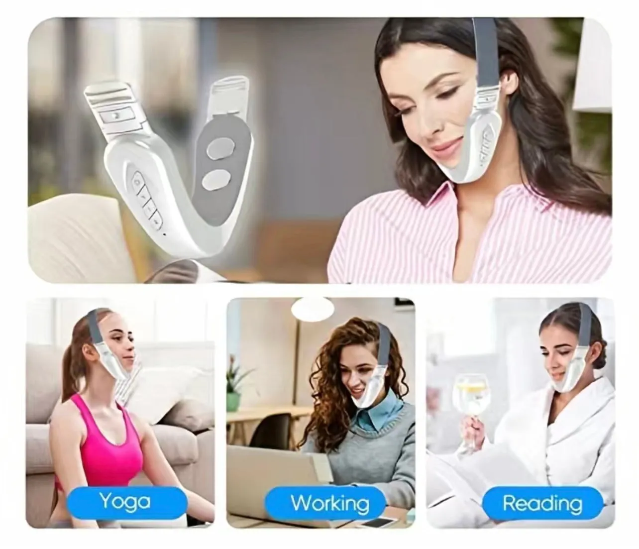 Salon Quality At-Home Radio Frequency Micro Current Double Chin Correction Device