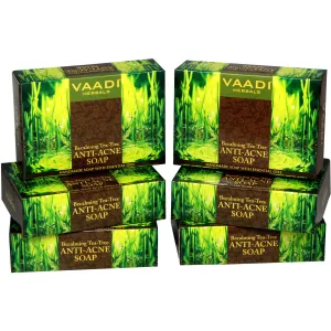Super Value Pack of Becalming Tea Tree Soap Anti-Acne therapy (5 1)